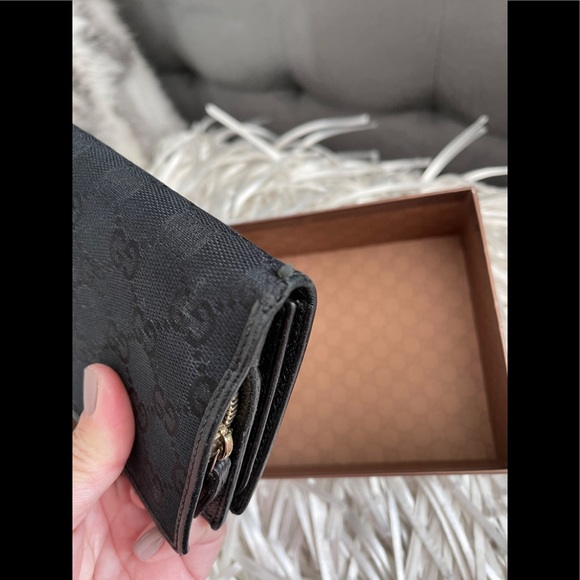 VINTAGE GUCCI MONOGRAM CANVAS WALLET GUCCISSIM BRITT - Picture 13 of 16